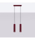 Karbon Bar Pendant Ceiling Light Burgundy 2x GU10-3