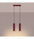 Karbon Bar Pendant Ceiling Light Burgundy 2x GU10-4