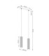 Karbon Bar Pendant Ceiling Light Burgundy 2x GU10-9