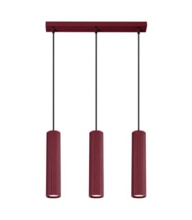 Karbon Bar Pendant Ceiling Light Burgundy 3x GU10-1