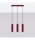 Karbon Bar Pendant Ceiling Light Burgundy 3x GU10-3