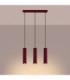 Karbon Bar Pendant Ceiling Light Burgundy 3x GU10-4