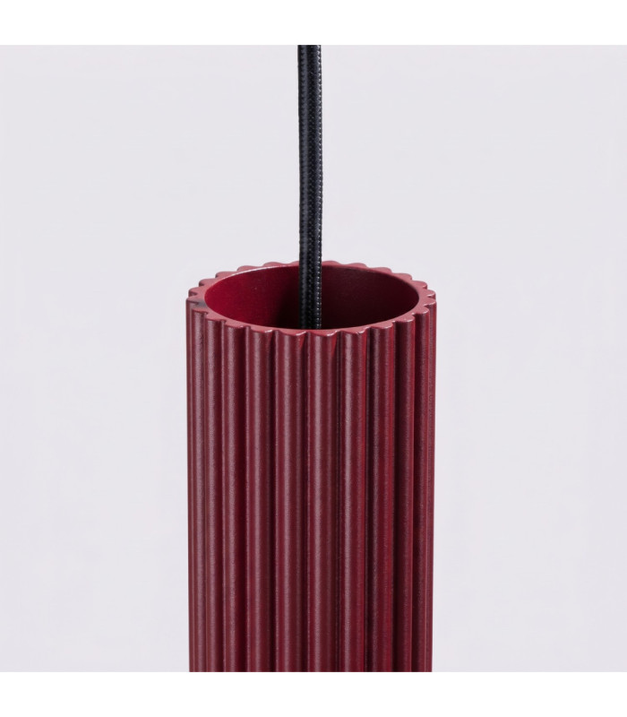 Karbon Bar Pendant Ceiling Light Burgundy 3x GU10-7