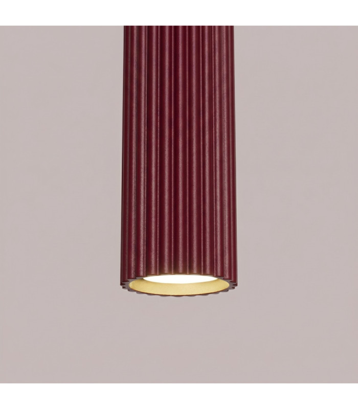 Karbon Bar Pendant Ceiling Light Burgundy 3x GU10-10