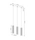 Karbon Bar Pendant Ceiling Light Burgundy 3x GU10-11