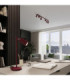 Karbon Bar Pendant Ceiling Light Burgundy 3x GU10-13