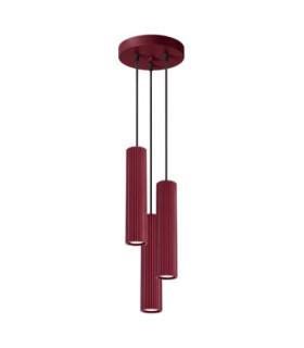 Karbon Cluster Pendant Ceiling Light Burgundy 3x GU10-1