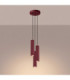 Karbon Cluster Pendant Ceiling Light Burgundy 3x GU10-4