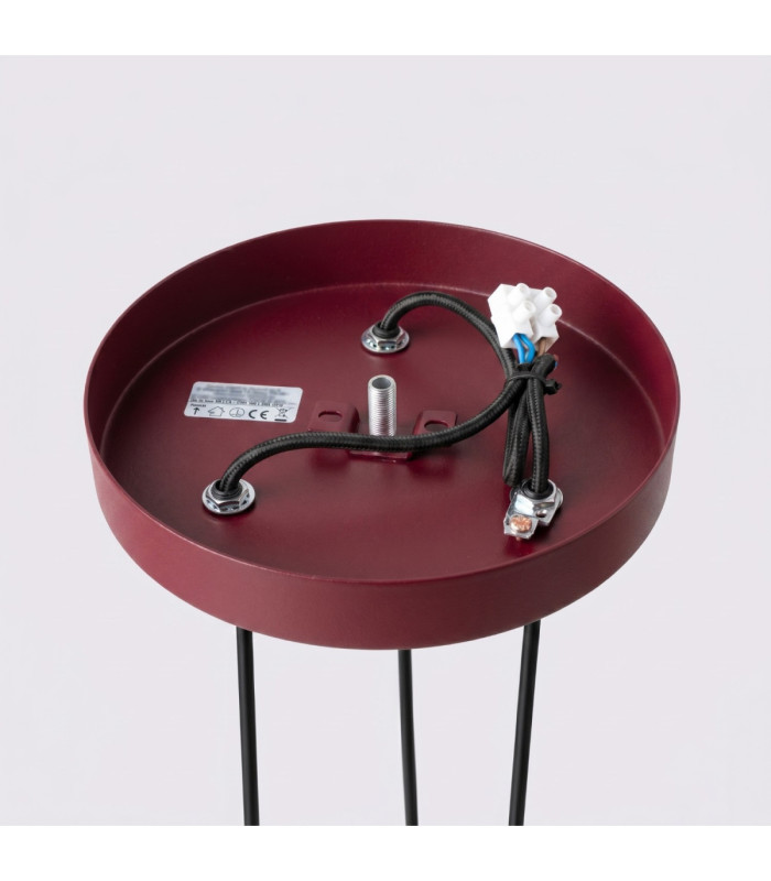 Karbon Cluster Pendant Ceiling Light Burgundy 3x GU10-9