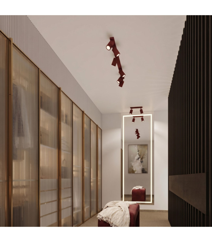 Karbon Ceiling Spotlight Clusters Burgundy 1x GU10-13