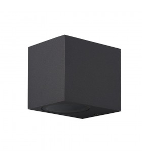 Square Wall Down Lamp, 1 x GU10, IP54, Anthracite - 1