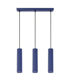 Karbon Bar Pendant Ceiling Light Ultramarine 3x GU10-1