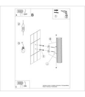 Karbon Up & Down Wall Lamp Ultramarine 2x GU10-2