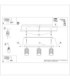 Karbon Ceiling Spotlight Bar Ultramarine 3x GU10-11