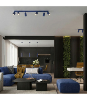 Karbon Ceiling Spotlight Bar Ultramarine 6x GU10-2