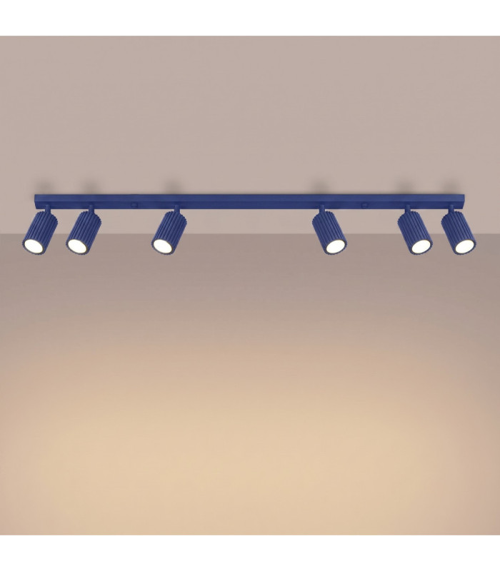 Karbon Ceiling Spotlight Bar Ultramarine 6x GU10-4