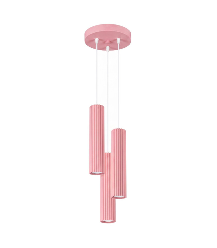 Karbon Cluster Pendant Ceiling Light Pink 3x GU10-1