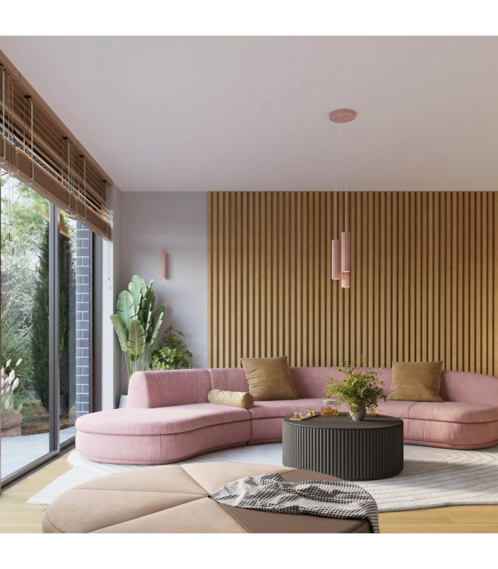 Karbon Cluster Pendant Ceiling Light Pink 3x GU10-2