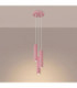 Karbon Cluster Pendant Ceiling Light Pink 3x GU10-4