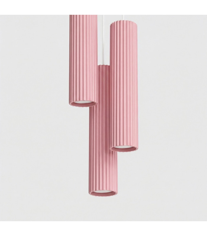 Karbon Cluster Pendant Ceiling Light Pink 3x GU10-6