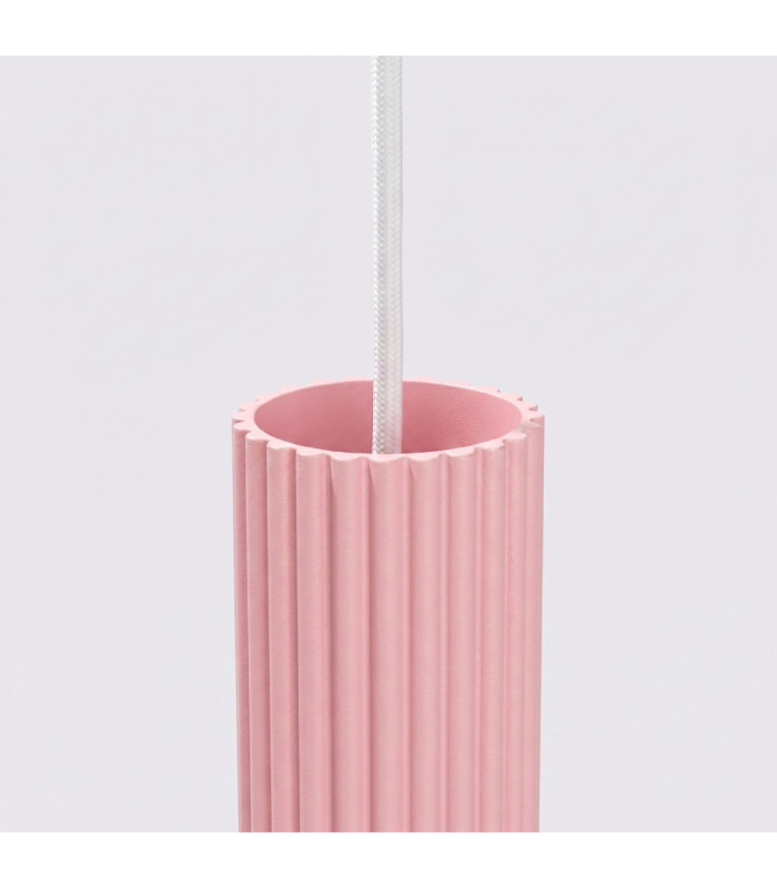 Karbon Cluster Pendant Ceiling Light Pink 3x GU10-7