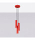 Karbon Cluster Pendant Ceiling Light Red 3x GU10-3
