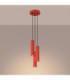Karbon Cluster Pendant Ceiling Light Red 3x GU10-4