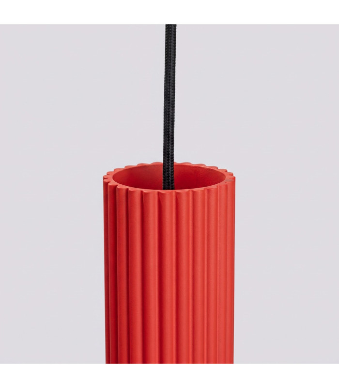 Karbon Cluster Pendant Ceiling Light Red 3x GU10-8