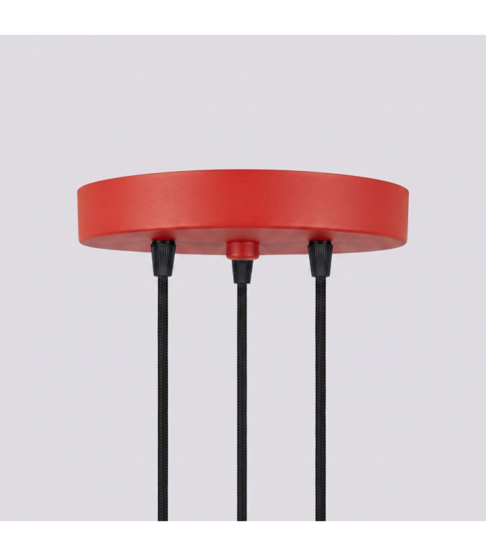 Karbon Cluster Pendant Ceiling Light Red 3x GU10-9