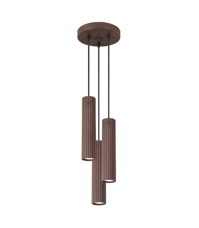 Karbon Cluster Pendant Ceiling Light Brown 3x GU10-1