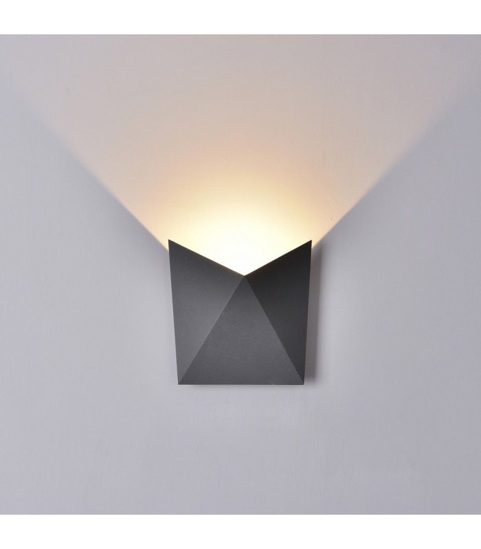 Flush Wall Lamp, 8W LED, 3000K, 750lm, IP54, Anthracite - 3