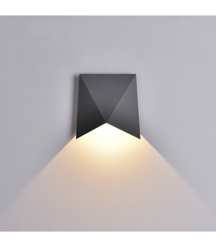 Flush Wall Lamp, 8W LED, 3000K, 750lm, IP54, Anthracite - 4