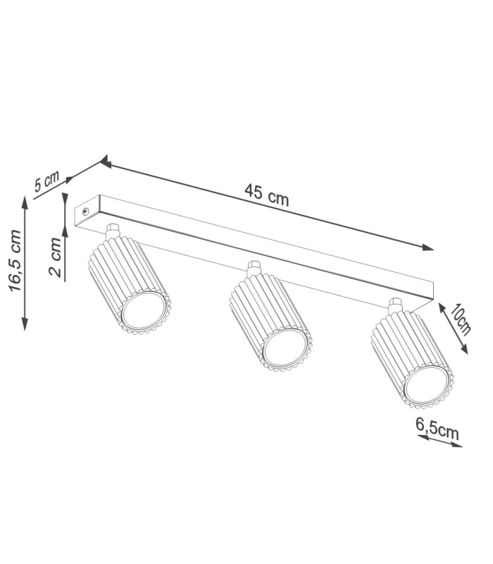 Karbon Ceiling Spotlight Bar Sage 3x GU10-10