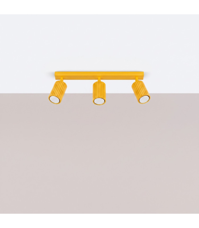 Karbon Ceiling Spotlight Bar Yellow 3x GU10-3