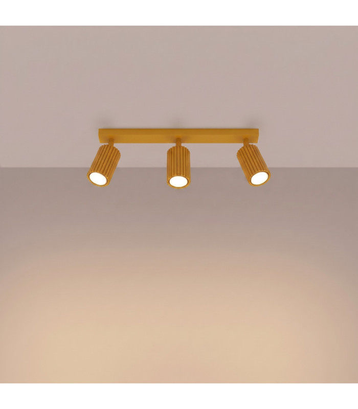 Karbon Ceiling Spotlight Bar Yellow 3x GU10-4