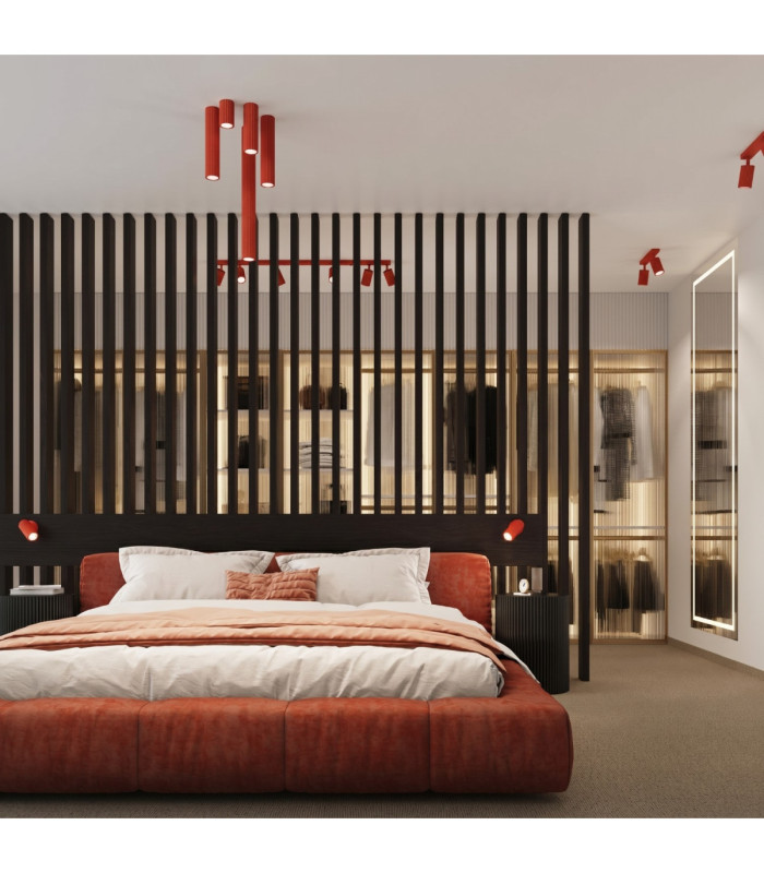 Karbon Twin Ceiling Spotlight Red 1x GU10-2