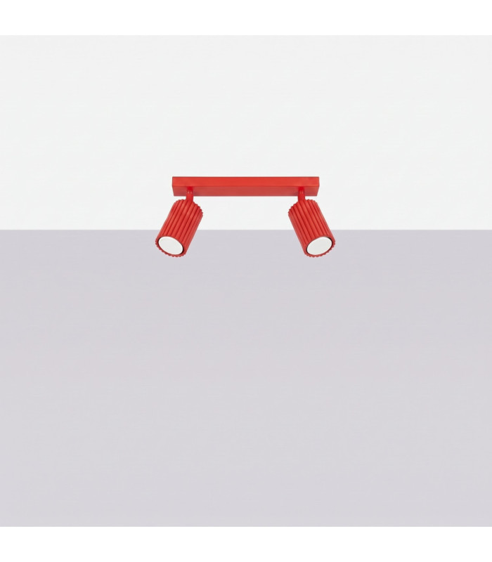 Karbon Twin Ceiling Spotlight Red 1x GU10-3