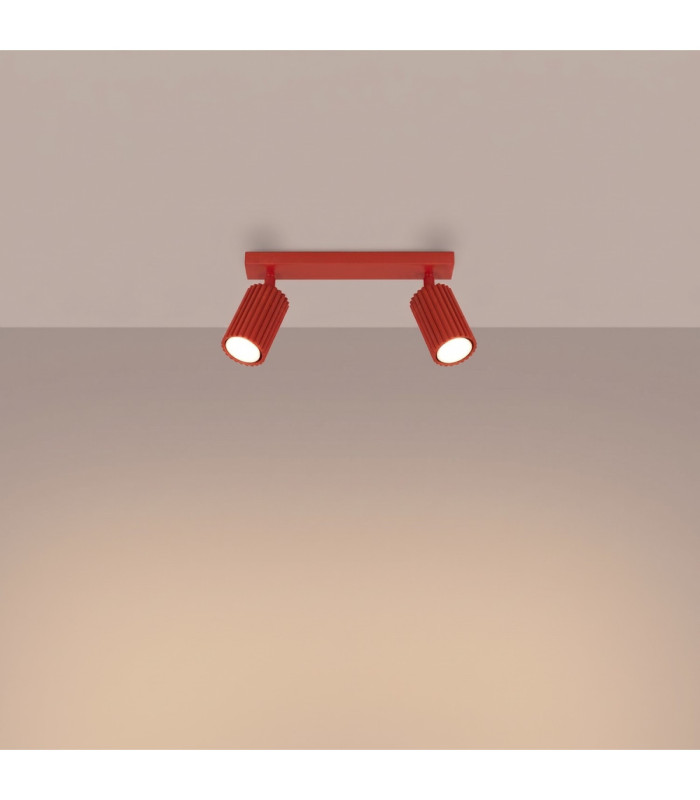 Karbon Twin Ceiling Spotlight Red 1x GU10-4