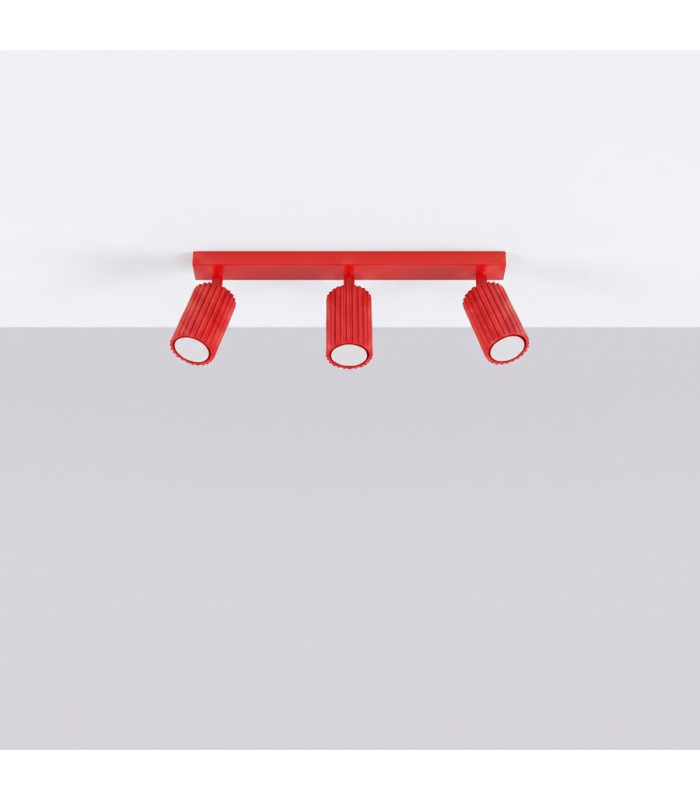 Karbon Ceiling Spotlight Bar Red 3x GU10-3