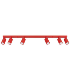 Karbon Ceiling Spotlight Bar Red 6x GU10-1