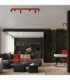 Karbon Ceiling Spotlight Bar Red 6x GU10-2