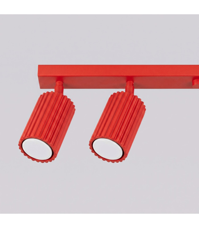 Karbon Ceiling Spotlight Bar Red 6x GU10-5
