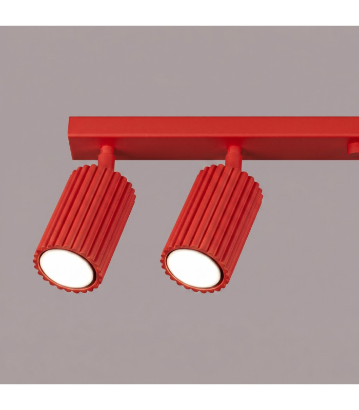 Karbon Ceiling Spotlight Bar Red 6x GU10-6