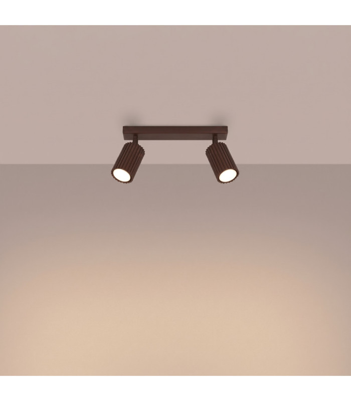 Karbon Twin Ceiling Spotlight Brown 1x GU10-4