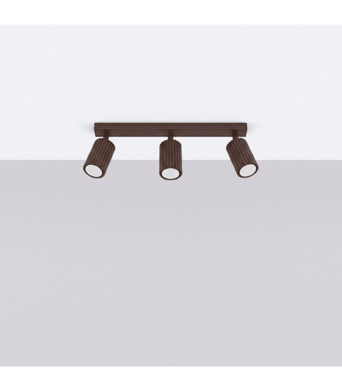 Karbon Ceiling Spotlight Bar Brown 3x GU10-3