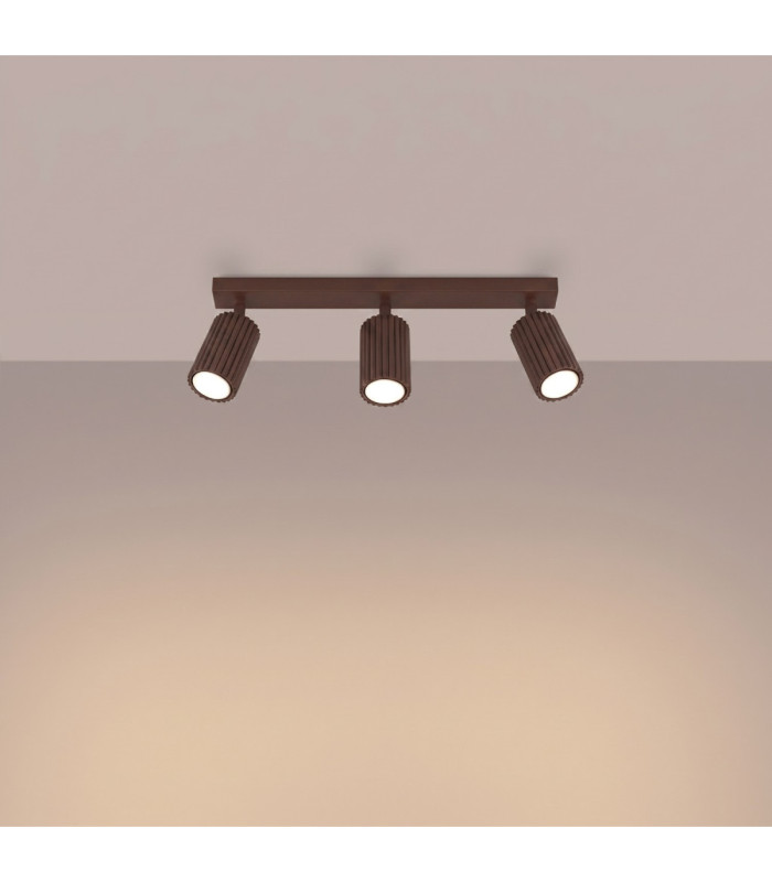 Karbon Ceiling Spotlight Bar Brown 3x GU10-4