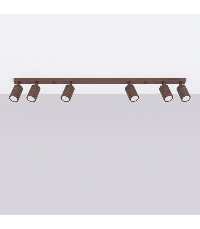 Karbon Ceiling Spotlight Bar Brown 6x GU10-3