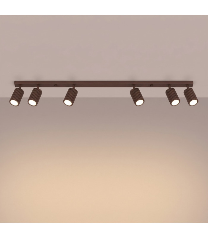 Karbon Ceiling Spotlight Bar Brown 6x GU10-4