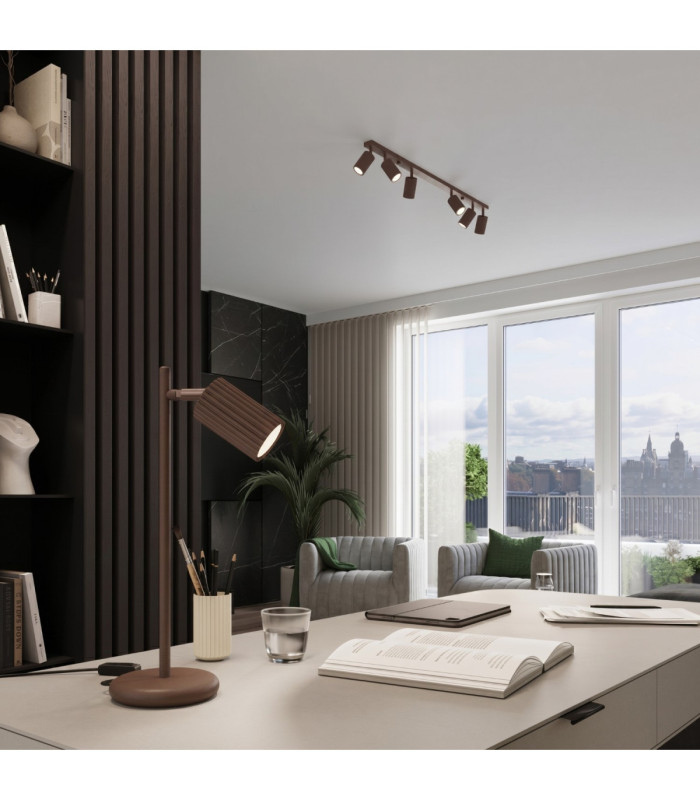 Karbon Ceiling Spotlight Bar Brown 6x GU10-13