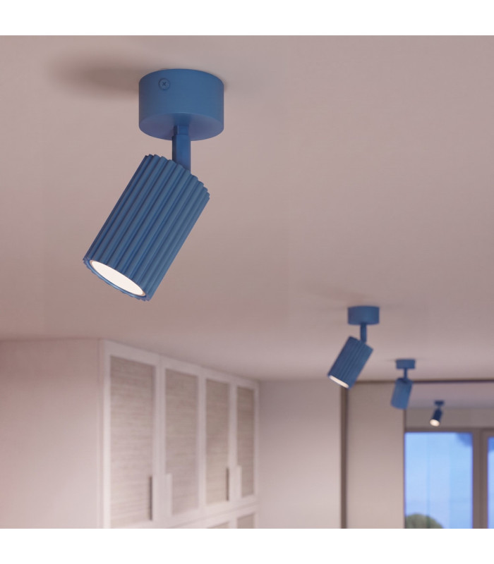 Karbon Single Spotlight Light Blue 1x GU10-12